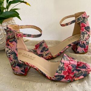 Serra Floral Ankle Strap Heel Sandals